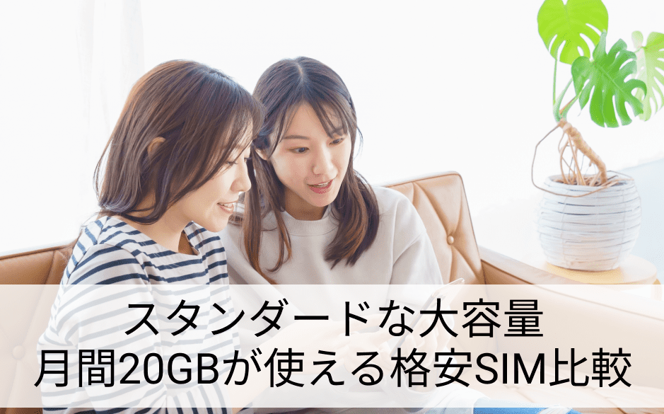 格安SIM 20GB比較